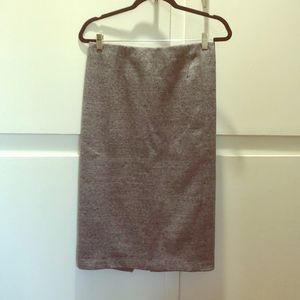 Long Grey Pencil Skirt
